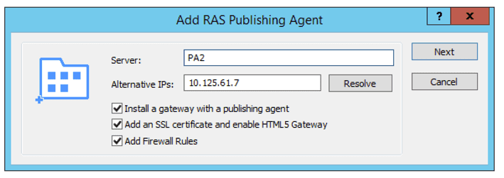 Multiple Active RAS Publishing Agents