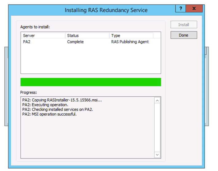 Multiple Active RAS Publishing Agents