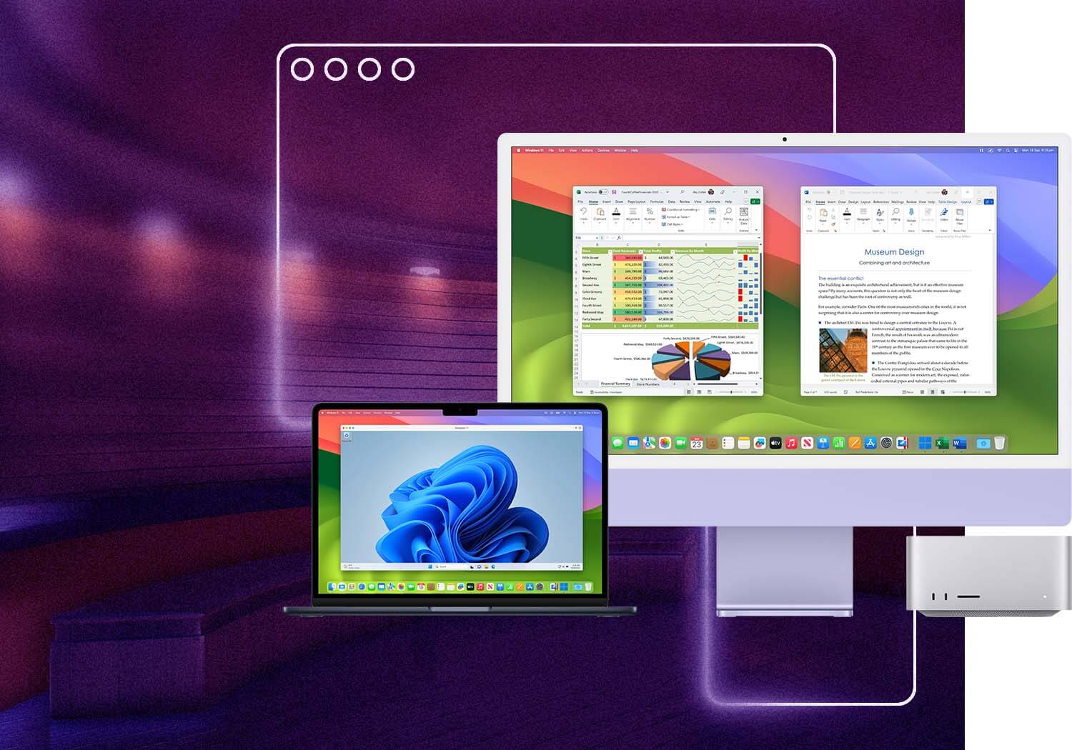 Exécutez Windows sous Mac avec notre bureau virtuel pour des performances simples, puissantes et transparentes.