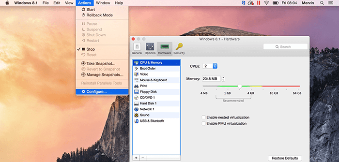 Parallels for mac memory allocation algorithms