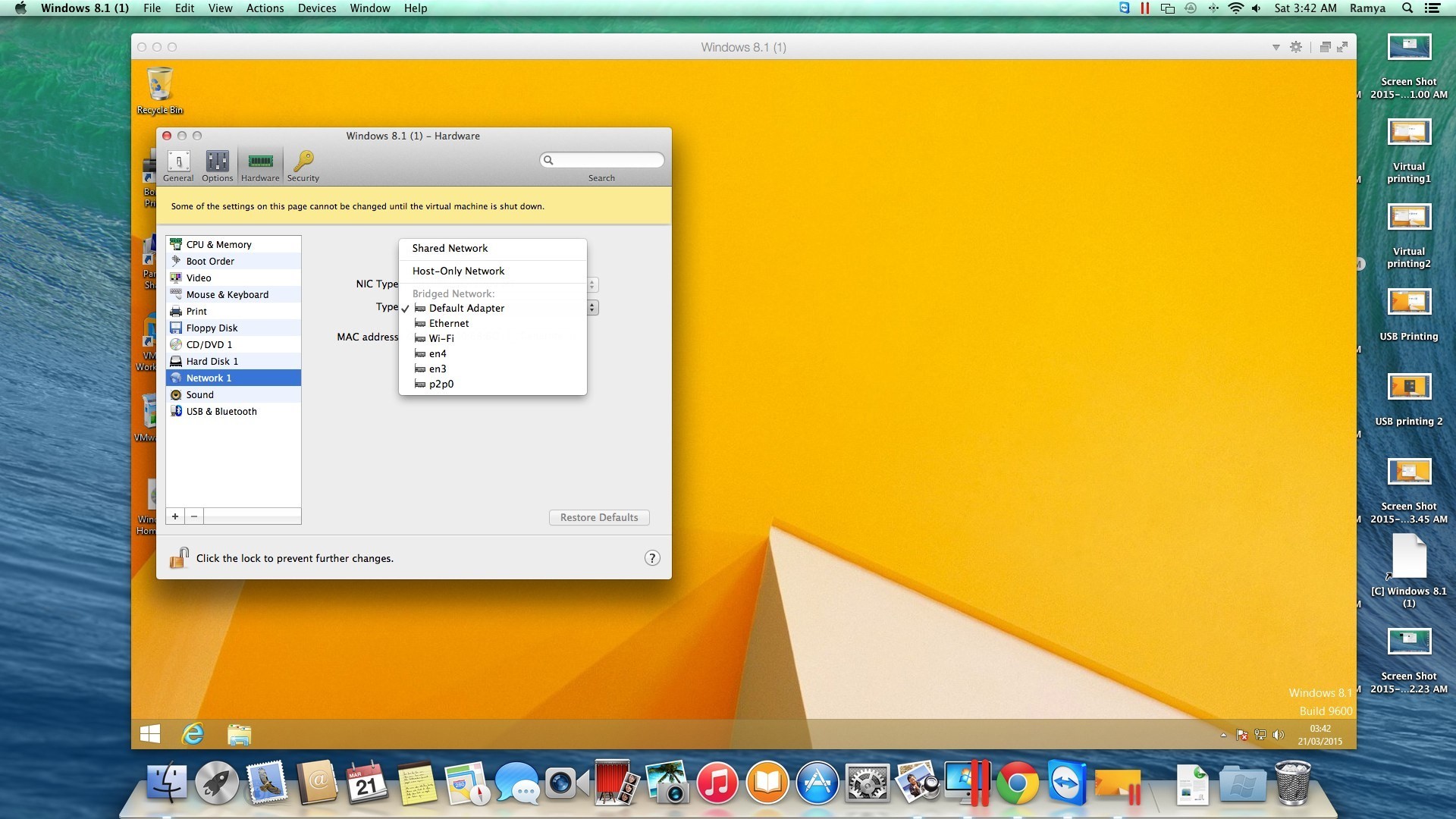 Printing in Parallels Desktop