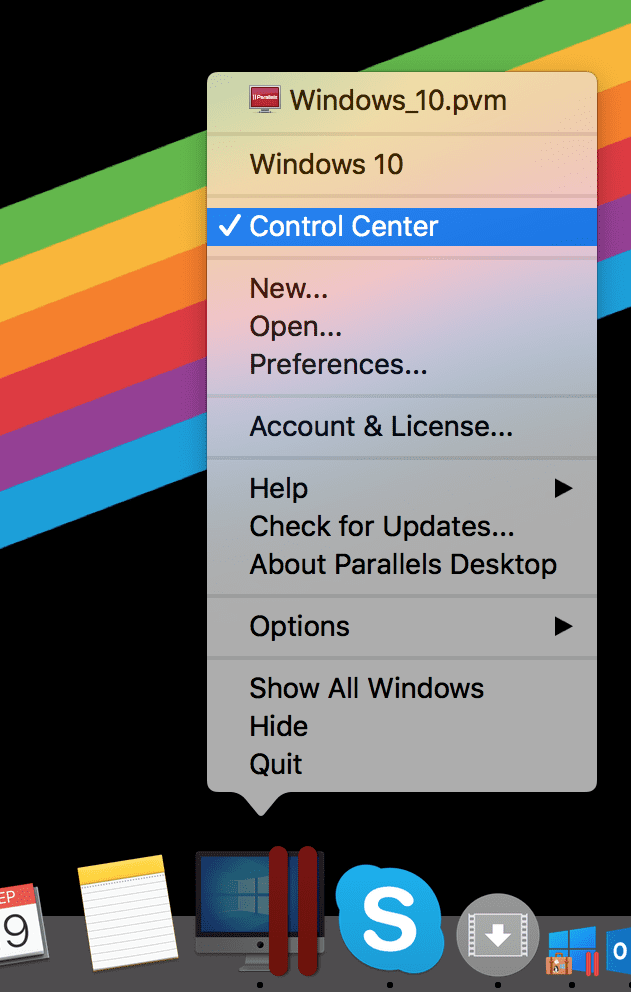 Control Center macOS