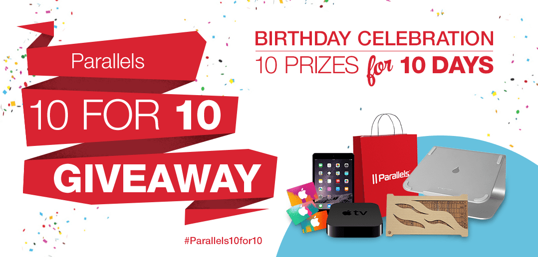 Parallels 10 for 10 Giveaway!