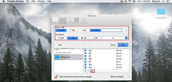 Using Keyboard Shortcuts with Parallels Desktop for Mac