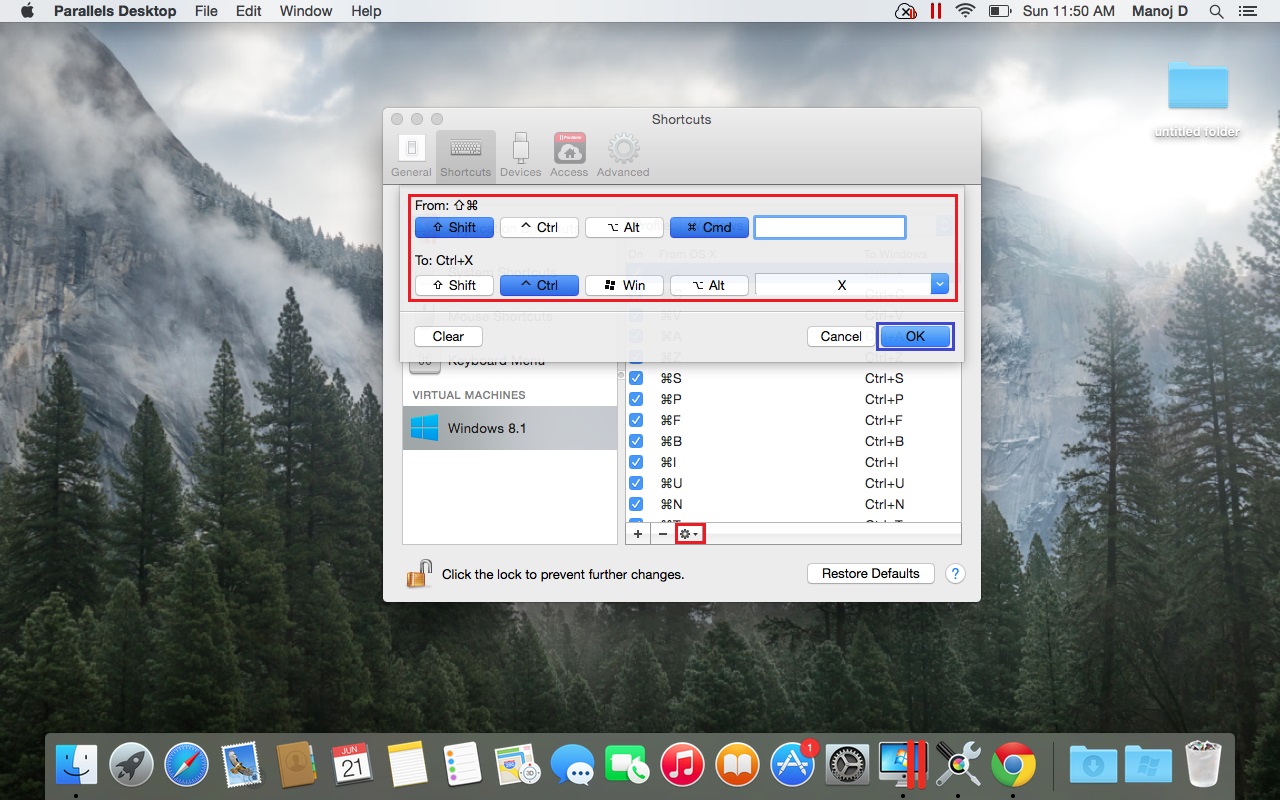 Using Keyboard Shortcuts with Parallels Desktop for Mac
