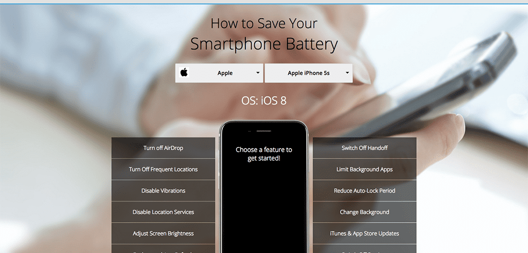 How to Save Your Smartphone Battery (Interactive Infographic)