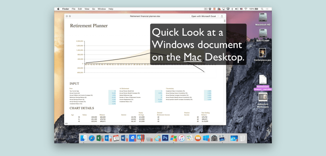 Quick Look for Windows in Parallels Desktop 11