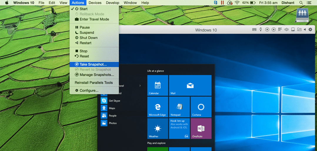 Snapshots vs. Rollback Mode in Parallels Desktop