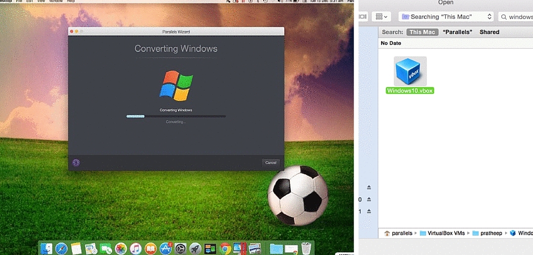 Converting VirtualBox to Parallels Desktop