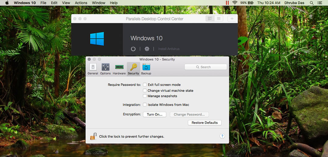 Encrypting Parallels Desktop Virtual Machines