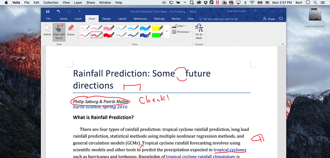 How to Use Microsoft Ink in Word on a Mac - Parallels Blog