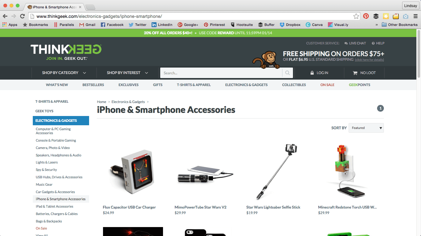 iPhone accessories ThinkGeek