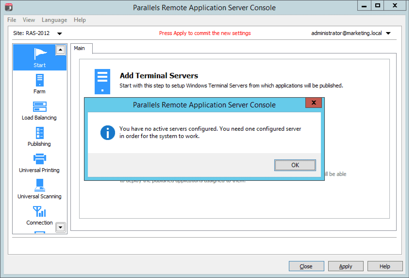 to Configure a Terminal Server