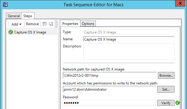 Figure 6. Parallels Mac Management OS X task sequence editor