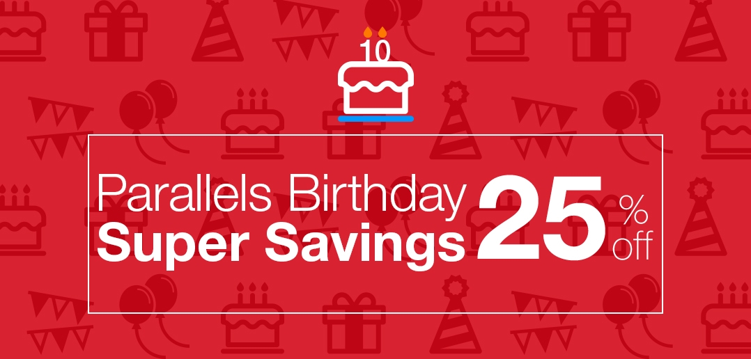 Parallels Desktop for Mac Birthday Sale: 25% Off!