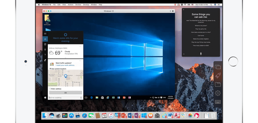 parallels desktop mac destination