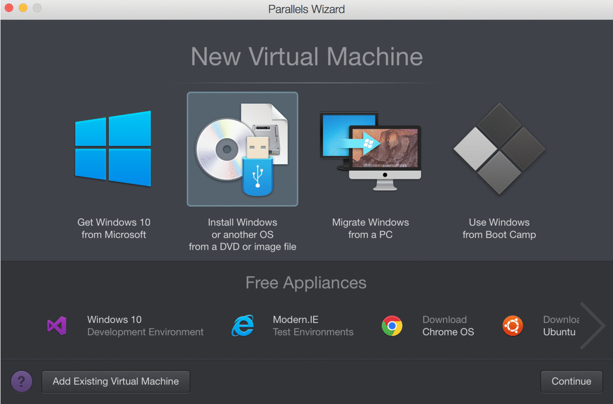 Install Windows 10 on Parallels Desktop 11 for Mac