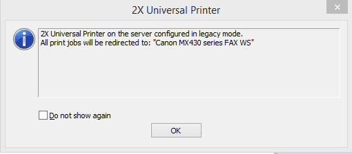 Universal Printing in Remote Application Server