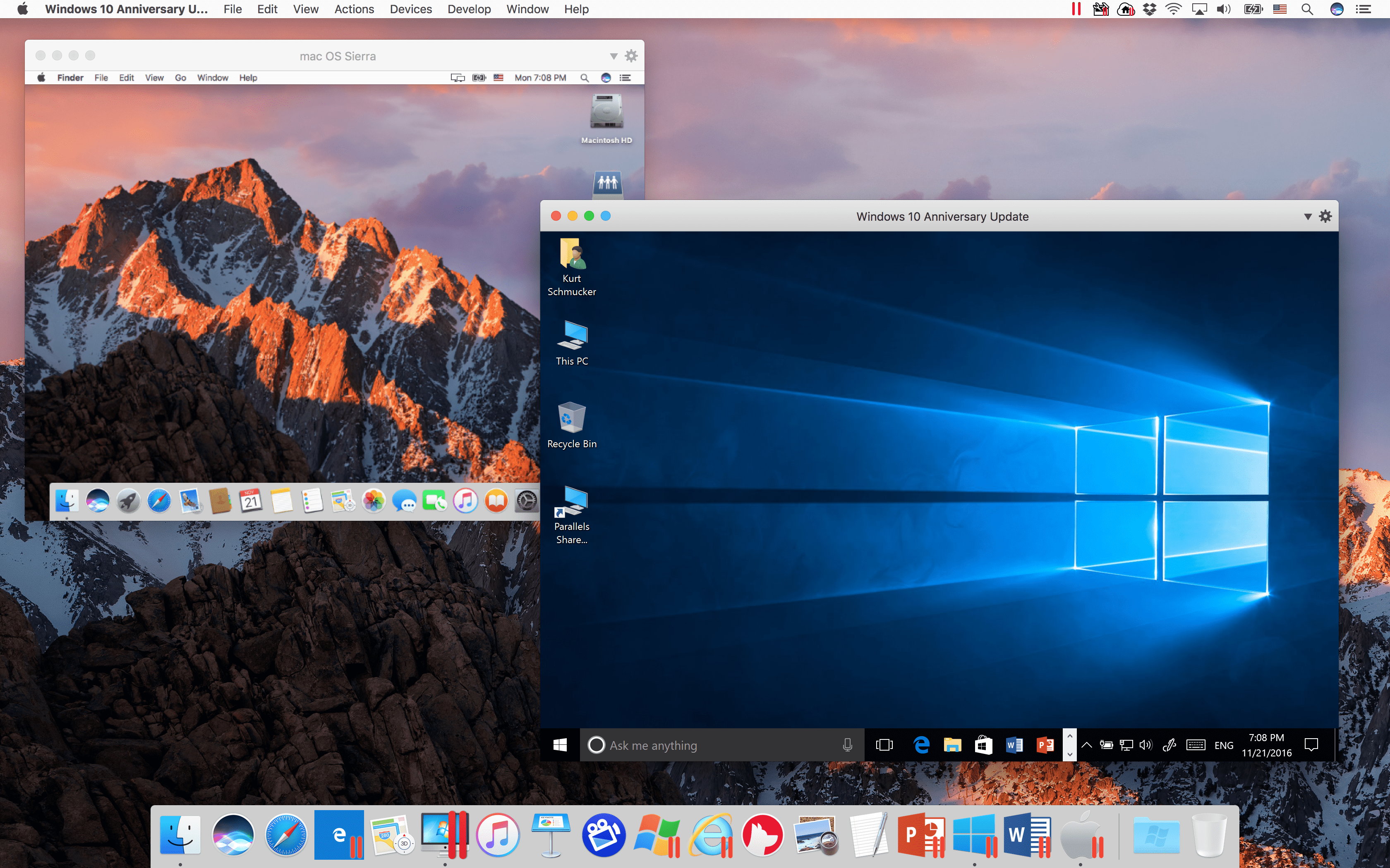 parallels windows 10 update