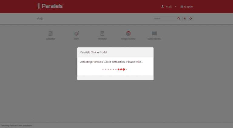 parallels client login parallels client login