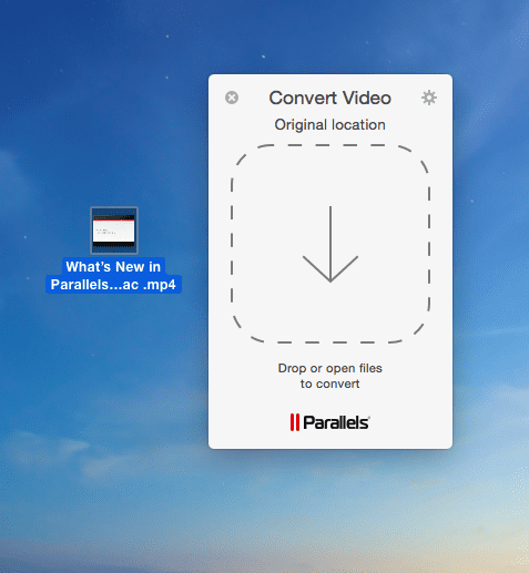 Converting videos with Parallels Toolbox