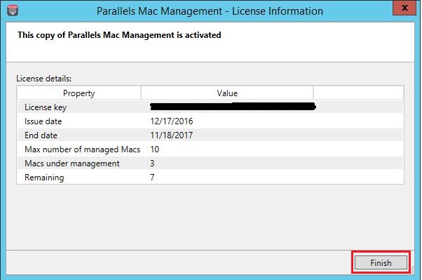 Activating Parallels Mac Management