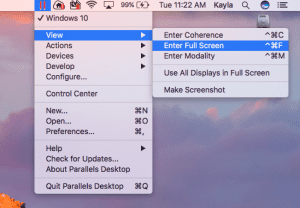 parallels full screen mode parallels full screen mode