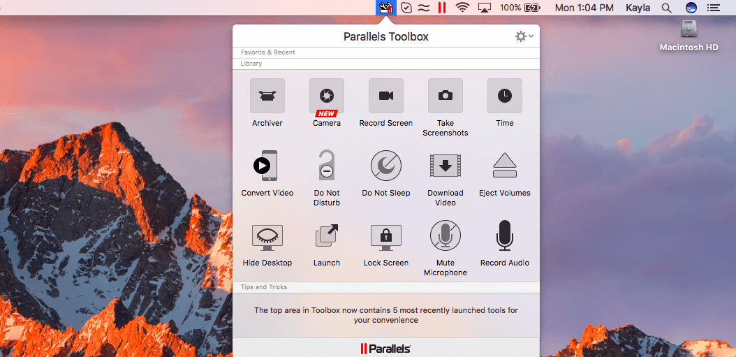Parallels Toolbox: Our Favorite Tools