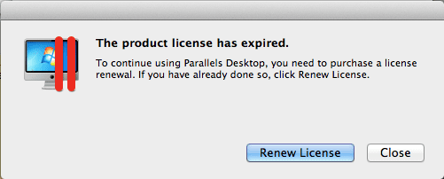 Parallels Desktop License Expiration