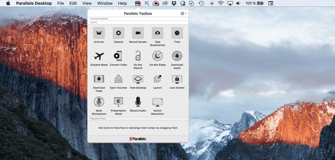 Update to Parallels Toolbox for Mac just released!