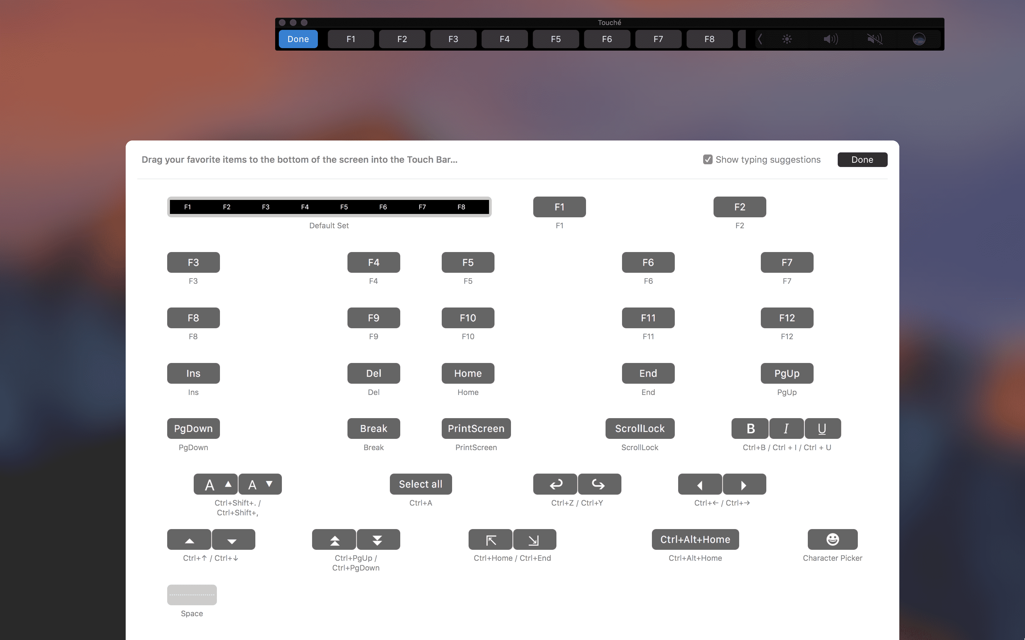 define touch bar