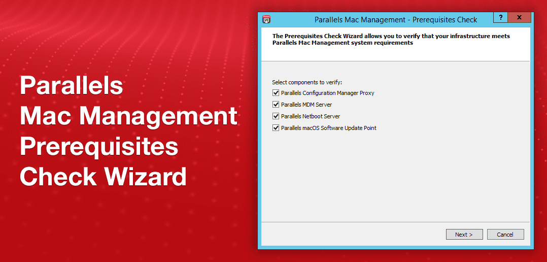 Parallels Device Management: Prerequisites Checker Wizard