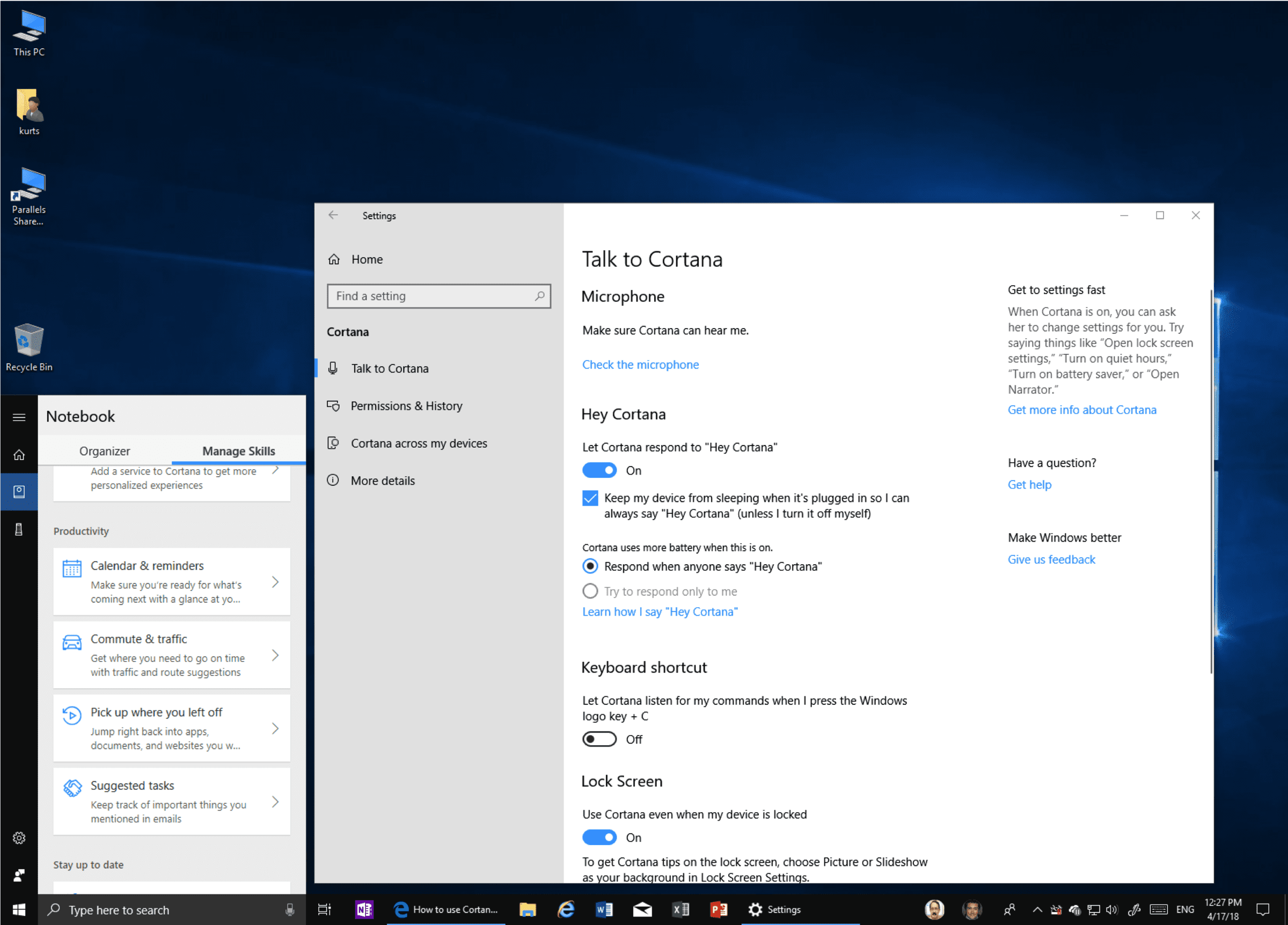 Some Tweaks in the Windows 10 April 2018 Update