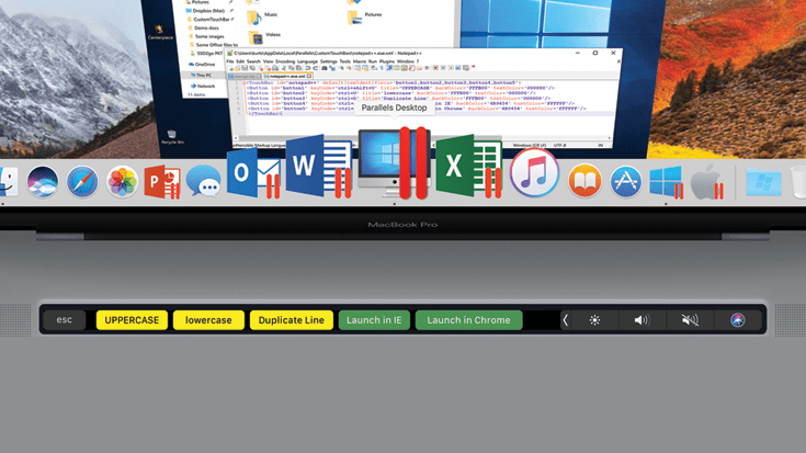 How to Use the Mac Touch Bar with Windows Applications in Parallels Desktop 14