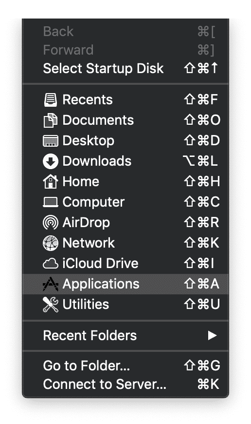 Application Folder in Finder