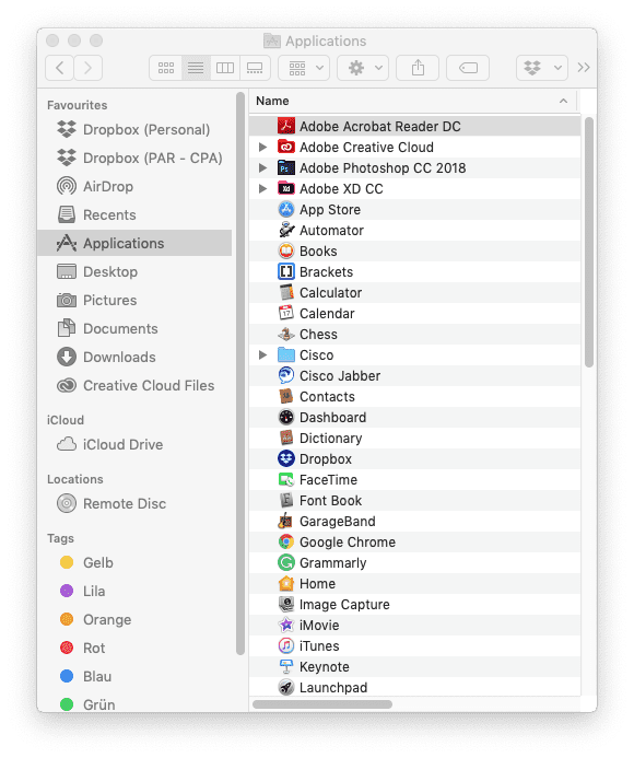 Delete apps from mac