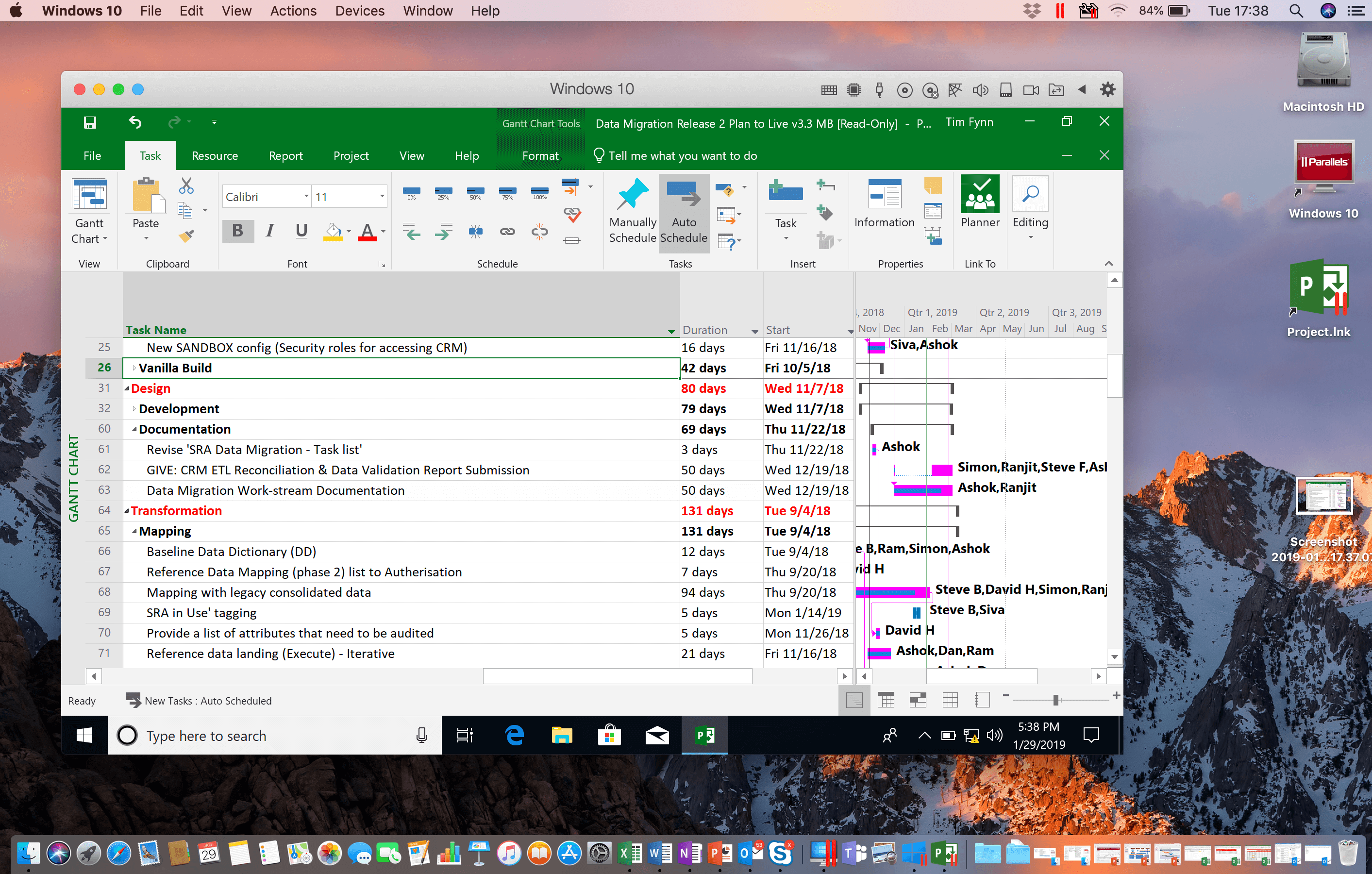 microsoft project on a mac