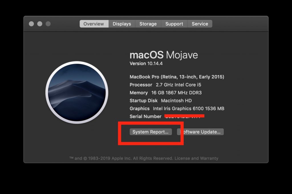 macOS Mojave About This Mac