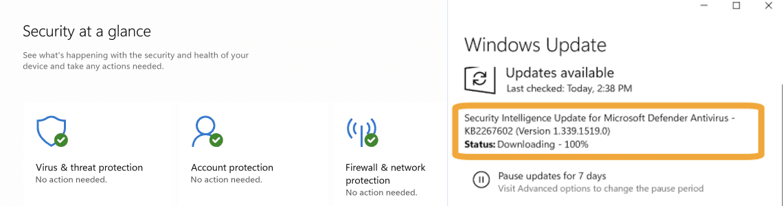 VM security by firewall, anti-virus and anti-spyware