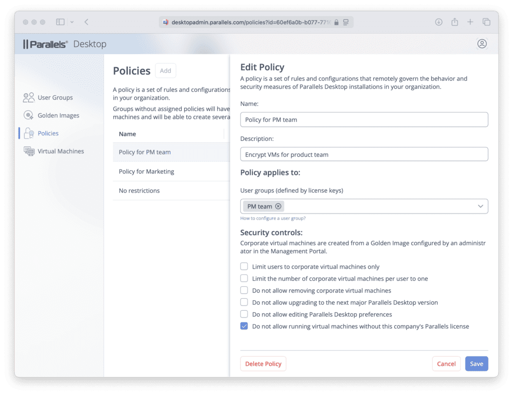 Security controls showing how to lock VMs to an organization