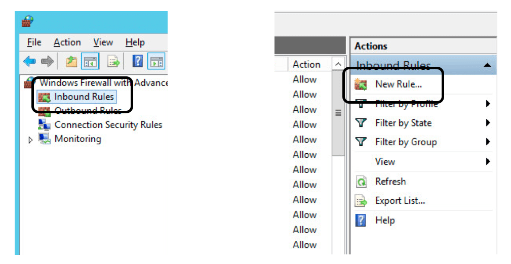 Windows Server 2008 2012 R2 2016 Firewall Ports For Parallels Ras