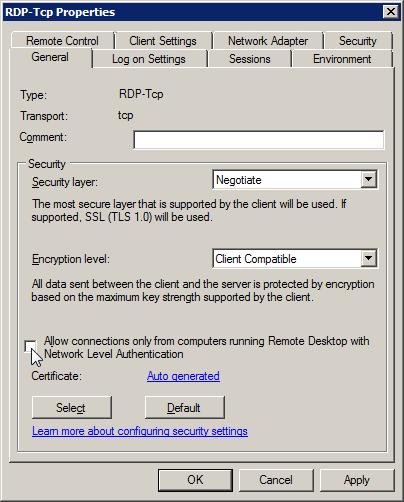 Network Level Authentication