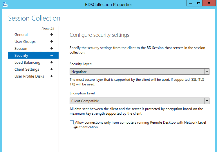 Network Level Authentication