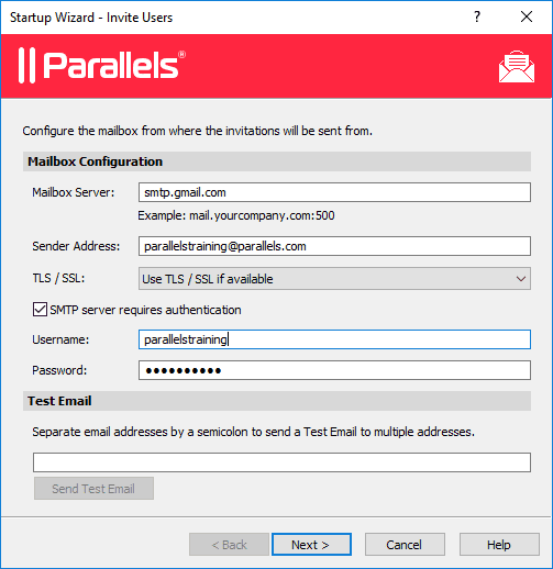 Parallels RAS 17 Email Config