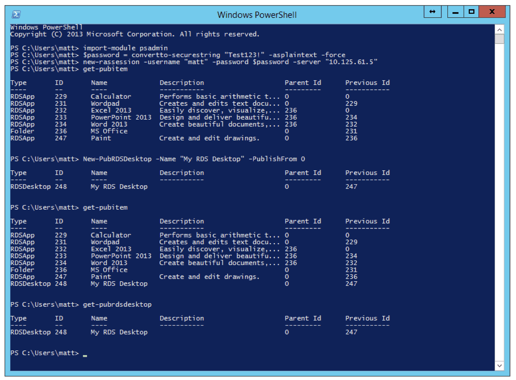 Powershell import