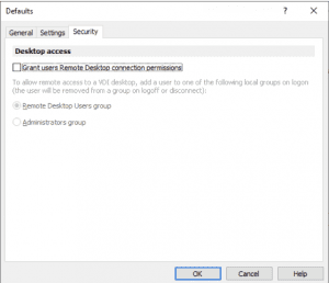 Dynamic Security VDI permissions