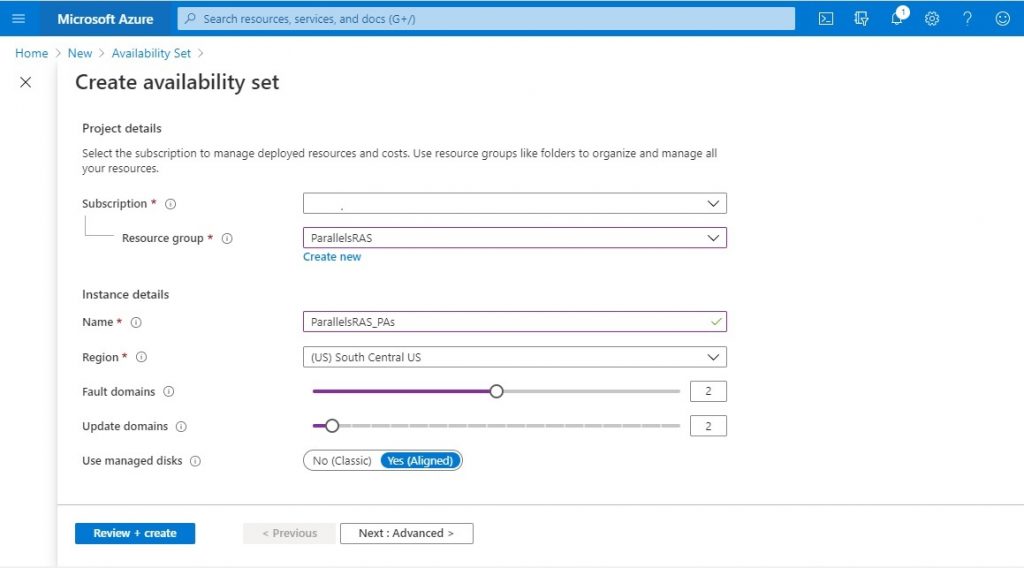 Figure 1 - Azure Availability Set