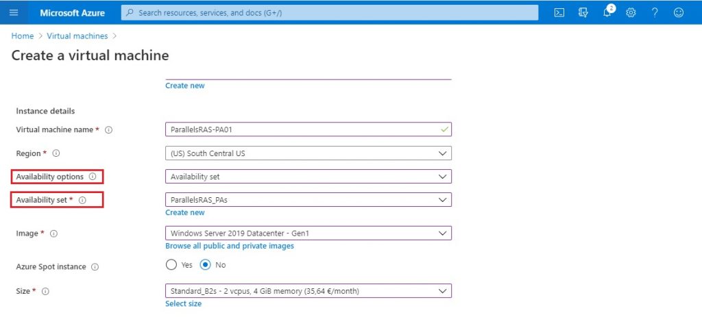 Figure 2 - Azure Availability Set