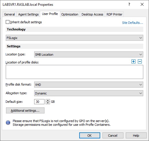 Figure 2 - FSLogix Profile Containers