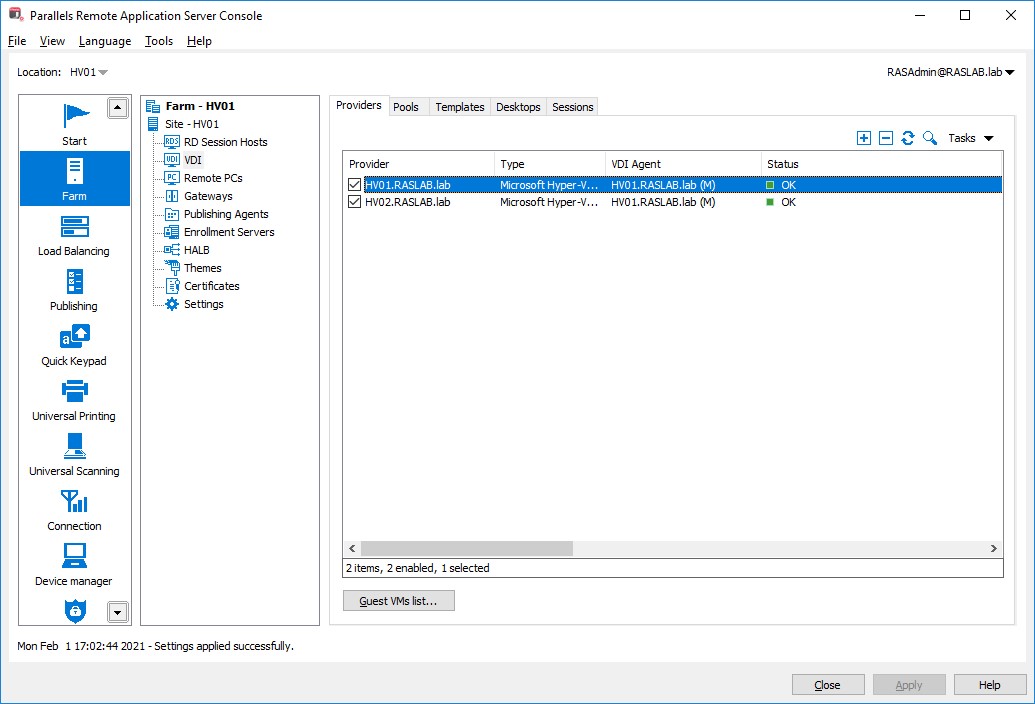 Configure VDI